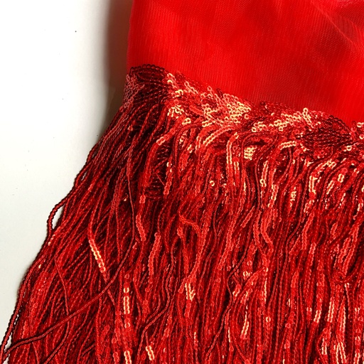 FLECOS - LENTEJULAS ROLLO - ROJO - 20cm - 10 Yardas