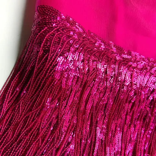 FLECOS - LENTEJUELAS - FUCSIA - 20cm - por METRO