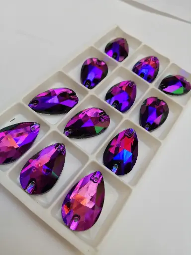 SEWON CRYSTAL - LÁGRIMA - PURPLE AB - 17X28 - (x12)